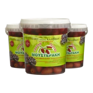 Kalamata oliver från Kreta som handplockas vid perfekt mogenhet