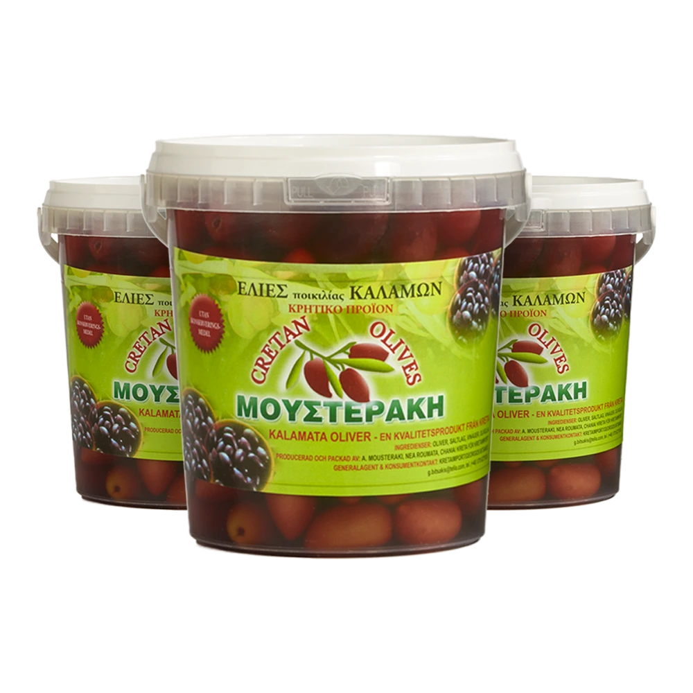 Kalamata Jumbo, de finaste grekiska oliverna handplockas vid exakt rätt tidpunkt vilket ger de dess ljuvliga smak